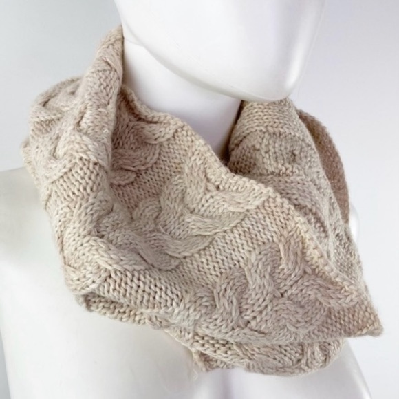 J. Crew Accessories - Cable Knit Infinity Scarf Oatmeal Beige